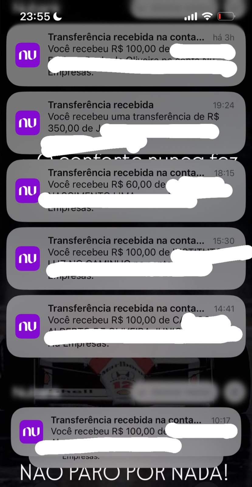 Print de saldo real